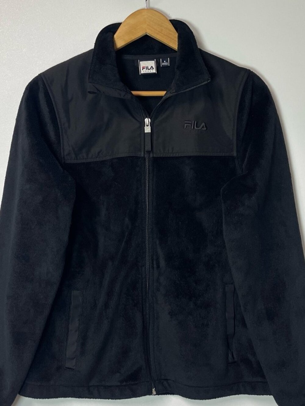 FILA SPORT Women's Black Full-Zip Sherpa Jacket - Picture 6 of 10